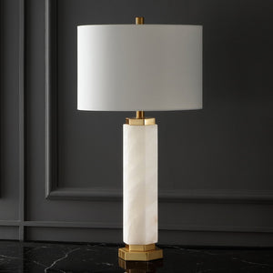 Safavieh LYNSEY Alabaster Table Lamp – Luxurious Gold & White Design for Elegant Ambient Lighting in Any Room CTL1031A