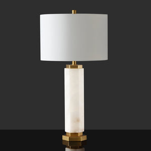 Safavieh LYNSEY Alabaster Table Lamp – Luxurious Gold & White Design for Elegant Ambient Lighting in Any Room CTL1031A