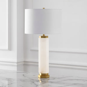 Safavieh LYNSEY Alabaster Table Lamp – Luxurious Gold & White Design for Elegant Ambient Lighting in Any Room CTL1031A