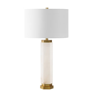 Safavieh LYNSEY Alabaster Table Lamp – Luxurious Gold & White Design for Elegant Ambient Lighting in Any Room CTL1031A