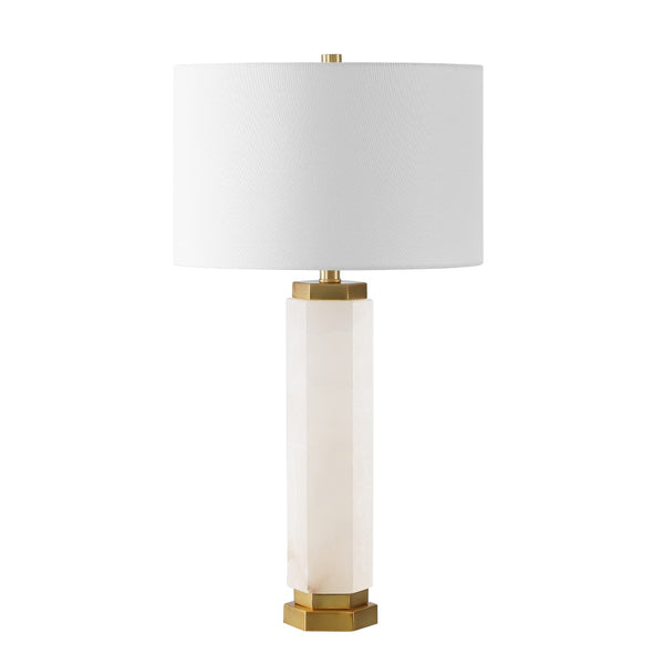 Safavieh LYNSEY Alabaster Table Lamp – Luxurious Gold & White Design for Elegant Ambient Lighting in Any Room CTL1031A