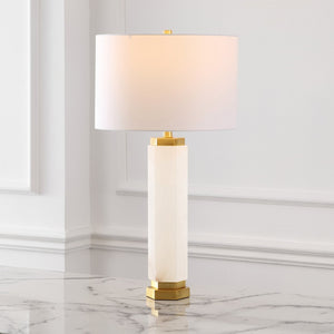 Safavieh LYNSEY Alabaster Table Lamp – Luxurious Gold & White Design for Elegant Ambient Lighting in Any Room CTL1031A