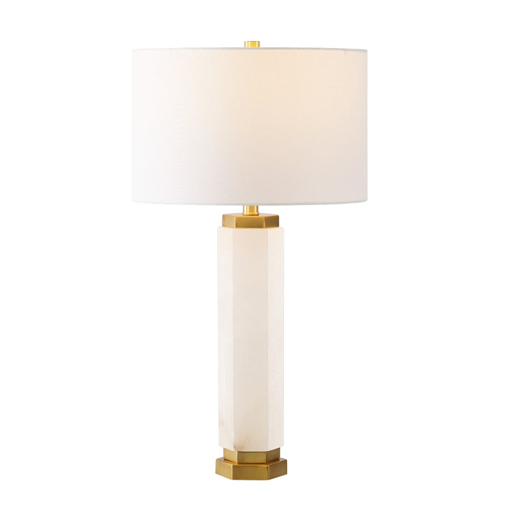 Safavieh LYNSEY Alabaster Table Lamp – Luxurious Gold & White Design for Elegant Ambient Lighting in Any Room CTL1031A