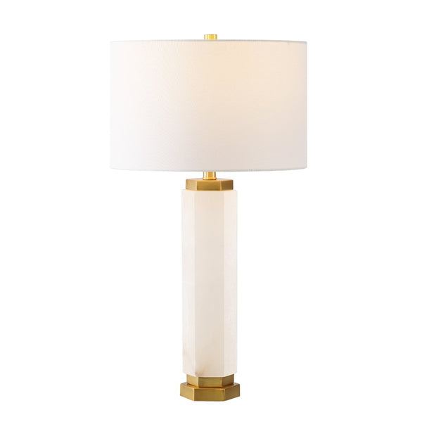 Safavieh LYNSEY Alabaster Table Lamp – Luxurious Gold & White Design for Elegant Ambient Lighting in Any Room CTL1031A