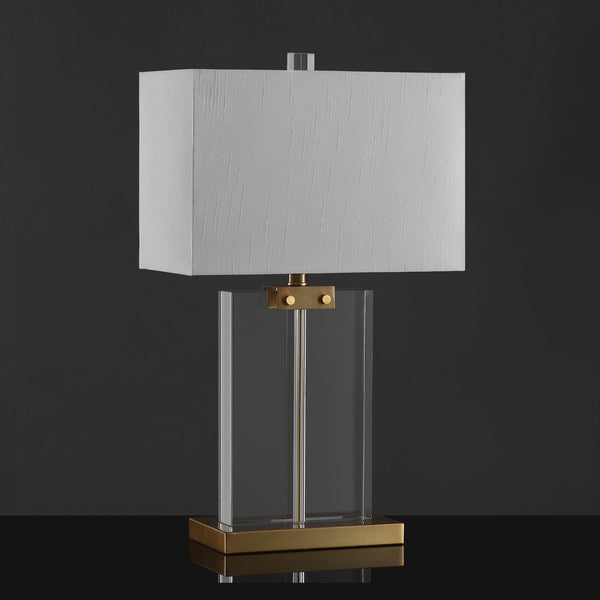 Safavieh MADDOCK Crystal Table Lamp - Elegant Clear & Gold Design for Timeless Home Décor & Ambient Lighting CTL1033A