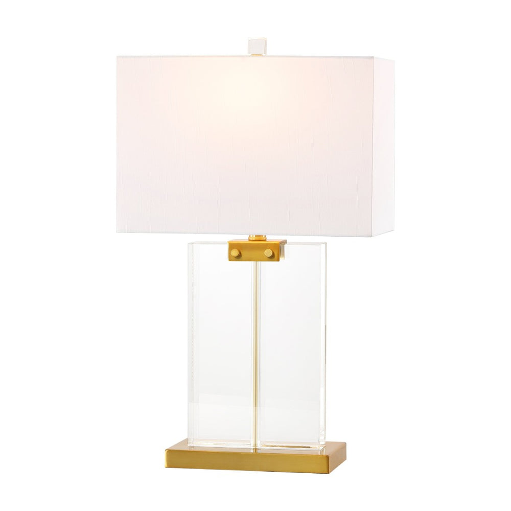 Safavieh MADDOCK Crystal Table Lamp - Elegant Clear & Gold Design for Timeless Home Décor & Ambient Lighting CTL1033A