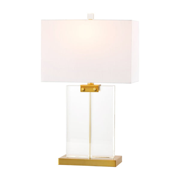 Safavieh MADDOCK Crystal Table Lamp - Elegant Clear & Gold Design for Timeless Home Décor & Ambient Lighting CTL1033A