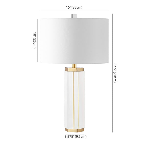 Safavieh ROSHAN Crystal Table Lamp - Elegant Clear & Gold Design for Cozy Illumination in Any Room CTL1034A
