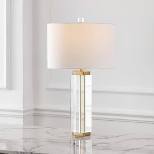 Safavieh ROSHAN Crystal Table Lamp - Elegant Clear & Gold Design for Cozy Illumination in Any Room CTL1034A