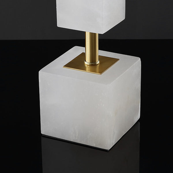 Safavieh JOHNNY Alabaster Table Lamp - Elegant White & Gold Accent for Modern & Traditional Home Décor CTL1036A