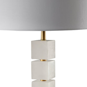 Safavieh JOHNNY Alabaster Table Lamp - Elegant White & Gold Accent for Modern & Traditional Home Décor CTL1036A