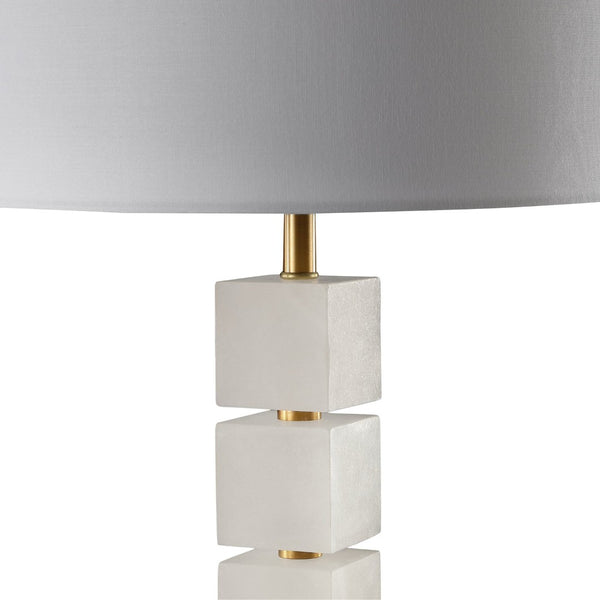 Safavieh JOHNNY Alabaster Table Lamp - Elegant White & Gold Accent for Modern & Traditional Home Décor CTL1036A