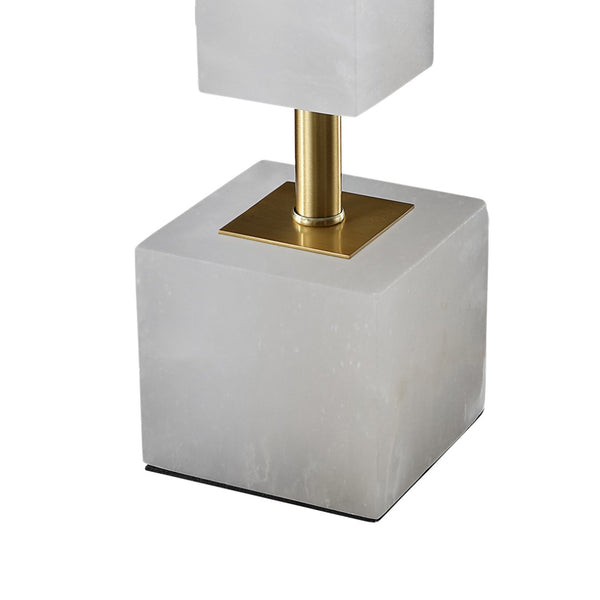 Safavieh JOHNNY Alabaster Table Lamp - Elegant White & Gold Accent for Modern & Traditional Home Décor CTL1036A