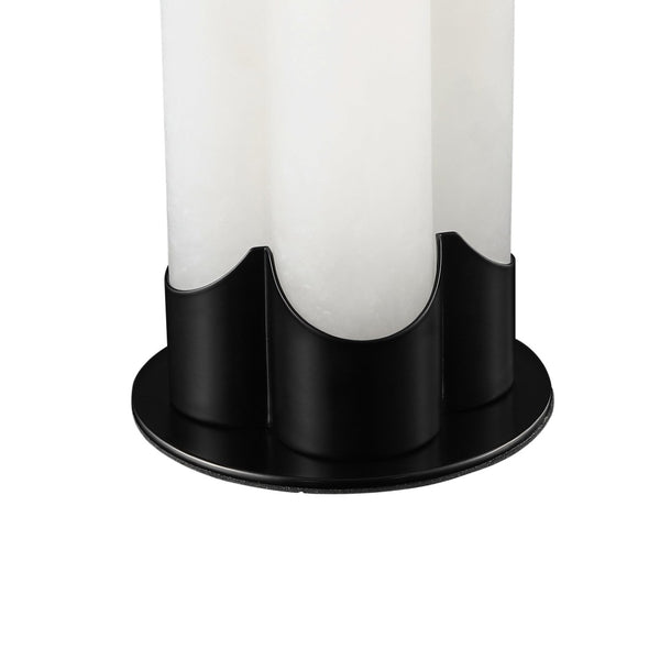 Safavieh CHAVEZ Alabaster Table Lamp - Modern Design with Warm Glow for Stylish Living Rooms and Bedrooms White / Black CTL1038C
