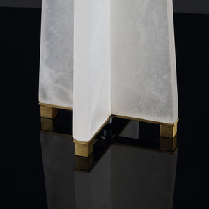 Safavieh GRACELLEN Alabaster Table Lamp - Elegant White & Gold Accent for Modern or Classic Home Decor CTL1039A