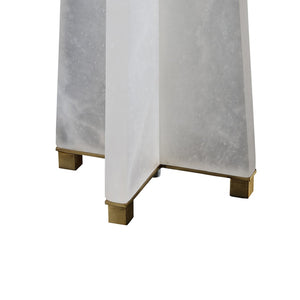 Safavieh GRACELLEN Alabaster Table Lamp - Elegant White & Gold Accent for Modern or Classic Home Decor CTL1039A