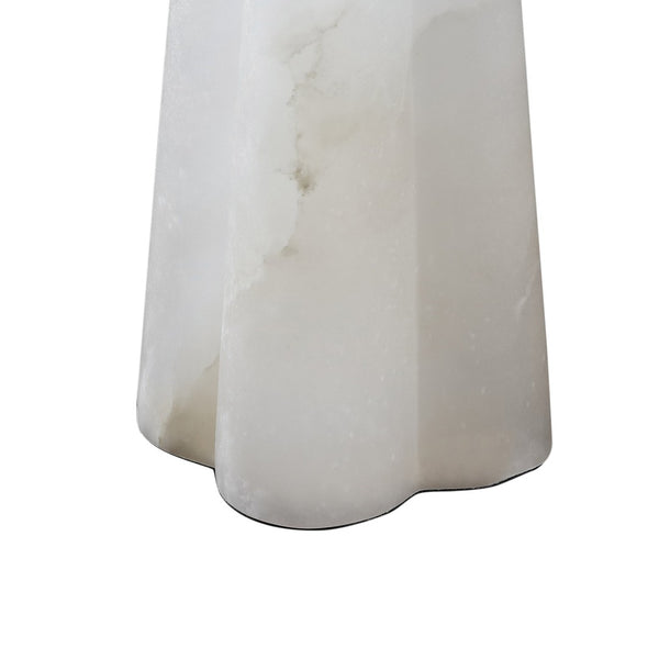 Safavieh AARON Alabaster Table Lamp: Elegant White & Gold Accent for Modern Home Décor, 26-Inch Tall Design CTL1040A