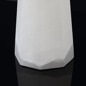 Safavieh TOTO Alabaster Table Lamp: Elegant White & Gold Accent for Modern Interiors, Warm Ambient Glow CTL1041A
