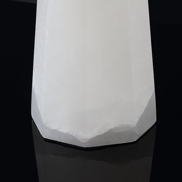 Safavieh TOTO Alabaster Table Lamp: Elegant White & Gold Accent for Modern Interiors, Warm Ambient Glow CTL1041A