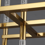 Safavieh Evaria Acrylic Tube Chandelier Gold Metal / Glass / Acrylic CTL1043A