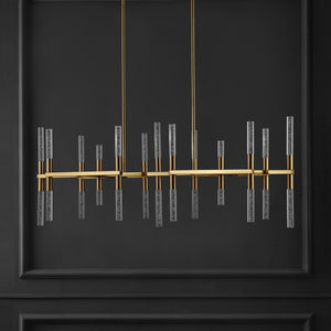 Safavieh Evaria Acrylic Tube Chandelier Gold Metal / Glass / Acrylic CTL1043A