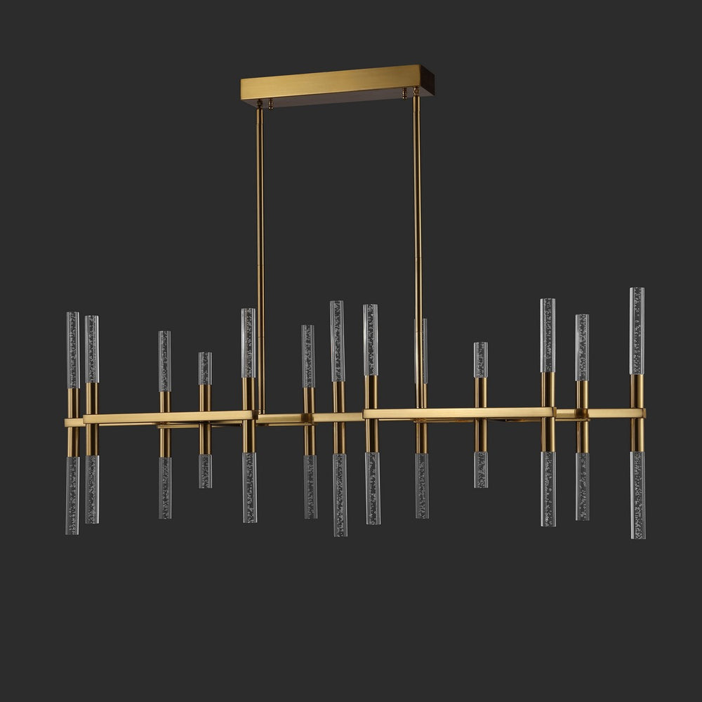 Safavieh Evaria Acrylic Tube Chandelier Gold Metal / Glass / Acrylic CTL1043A