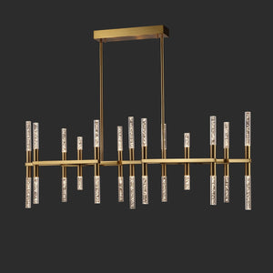 Safavieh Evaria Acrylic Tube Chandelier Gold Metal / Glass / Acrylic CTL1043A