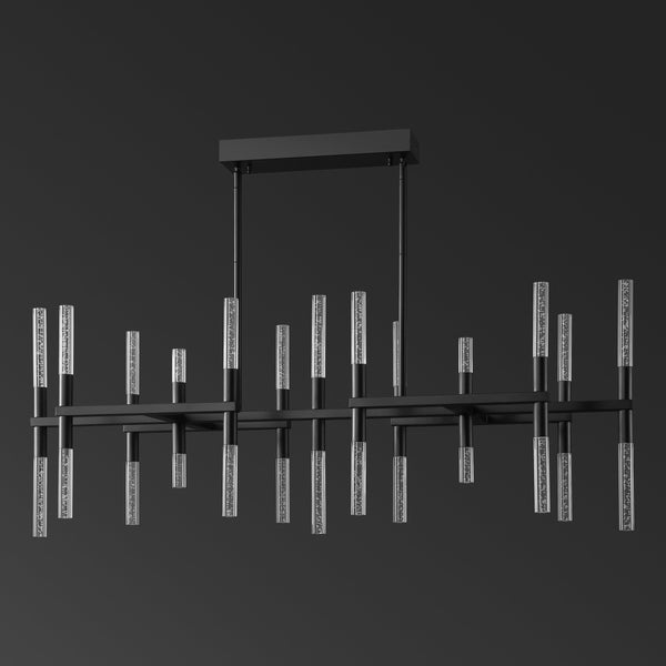 Safavieh Evaria Acrylic Tube Chandelier In Black - Modern Elegance For Stunning Home Decor And Lighting Black 60% Metal,30% Tempered Glass,10% Electrical Ctl1043b