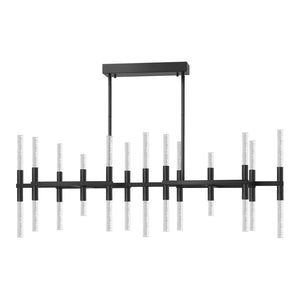 Safavieh EVARIA Acrylic Tube Chandelier in Black - Modern Elegance for Dining Rooms & Living Spaces CTL1043B