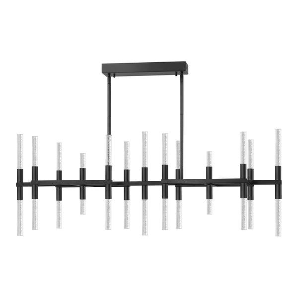 Safavieh EVARIA Acrylic Tube Chandelier in Black - Modern Elegance for Dining Rooms & Living Spaces CTL1043B