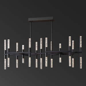Safavieh Evaria Acrylic Tube Chandelier In Black - Modern Elegance For Stunning Home Decor And Lighting Black 60% Metal,30% Tempered Glass,10% Electrical Ctl1043b