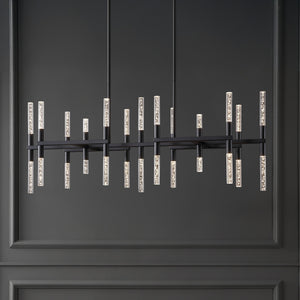 Safavieh Evaria Acrylic Tube Chandelier In Black - Modern Elegance For Stunning Home Decor And Lighting Black 60% Metal,30% Tempered Glass,10% Electrical Ctl1043b