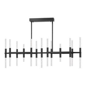 Safavieh EVARIA Acrylic Tube Chandelier in Black - Modern Elegance for Dining Rooms & Living Spaces CTL1043B