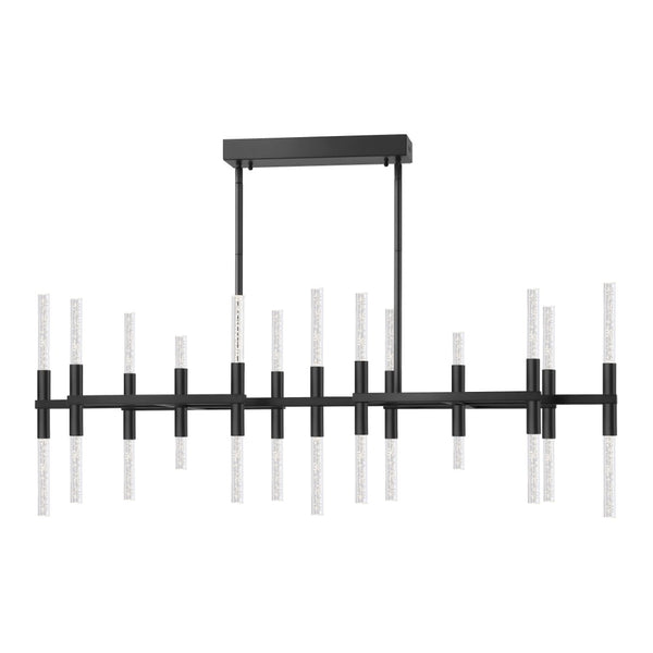 Safavieh EVARIA Acrylic Tube Chandelier in Black - Modern Elegance for Dining Rooms & Living Spaces CTL1043B