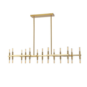 Safavieh HARALD Metal Chandelier in Polished Gold - Slim Architectural Design for Modern Elegance & Style CTL1044A