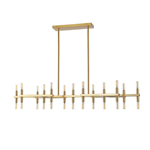 Safavieh HARALD Metal Chandelier in Polished Gold - Slim Architectural Design for Modern Elegance & Style CTL1044A