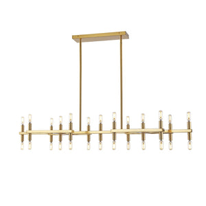 Safavieh HARALD Metal Chandelier in Polished Gold - Slim Architectural Design for Modern Elegance & Style CTL1044A