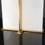 Safavieh Natalee Marble Table Lamp XII23 Gold / White Metal / Marble / Fabric CTL1045A