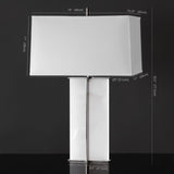 Safavieh Natalee Marble Table Lamp XII23 Black / White Metal / Marble / Fabric CTL1045B