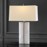 Safavieh Natalee Marble Table Lamp XII23 Black / White Metal / Marble / Fabric CTL1045B