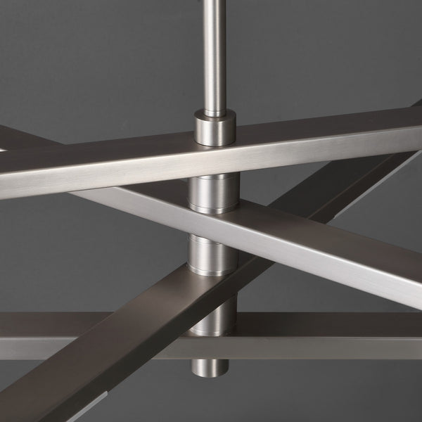 Safavieh Oswalt Adjustable Metal Chandelier Nickel Iron / Aluminum / Acrylic CTL1049A