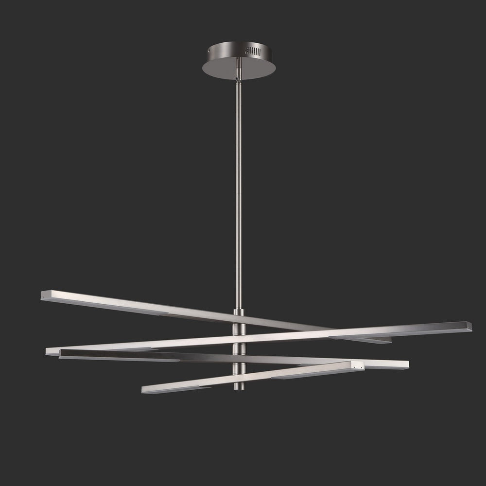 Safavieh Oswalt Adjustable Metal Chandelier Nickel Iron / Aluminum / Acrylic CTL1049A