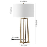 Safavieh Pollyanna Metal Base Table Lamp Antique Brass / White CTL1050A