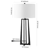 Safavieh Pollyanna Metal Base Table Lamp Black / White CTL1050B