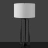 Safavieh Pollyanna Metal Base Table Lamp Black / White CTL1050B