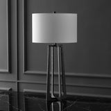 Safavieh Pollyanna Metal Base Table Lamp Black / White CTL1050B