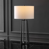 Safavieh Pollyanna Metal Base Table Lamp Black / White CTL1050B