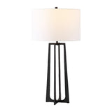 Safavieh Pollyanna Metal Base Table Lamp Black / White CTL1050B