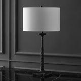 Safavieh Roxalina Metal Base Table Lamp Black / White CTL1051B