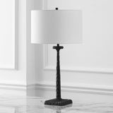 Safavieh Roxalina Metal Base Table Lamp Black / White CTL1051B